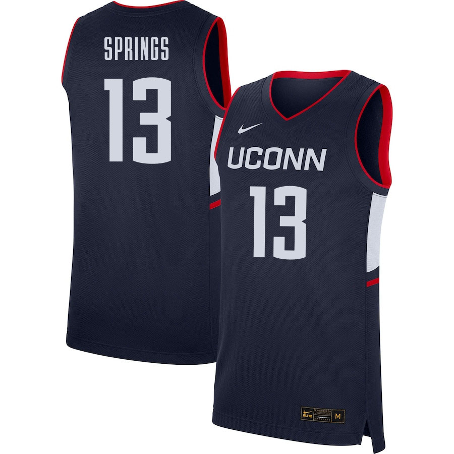 2021 Youth #13 Richie Springs Uconn Huskies College Basketball Jerseys ...